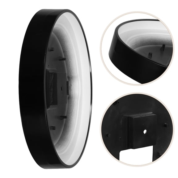 LOLIPPYY Plastic 12 Inch Wall Clock Back Cover Black Round Frame Part Compatible with Most Wall Clocks