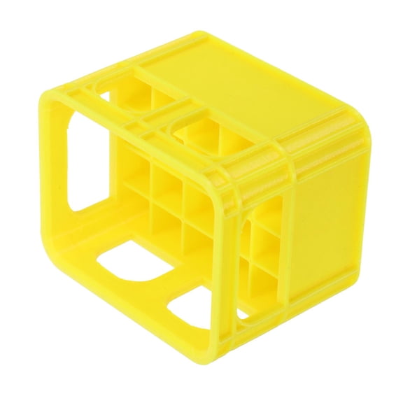 LOLIPPYY Aaa Battery Holder, Yellow Plastic, Compact, Quick Identification, Sturdy Organizer
