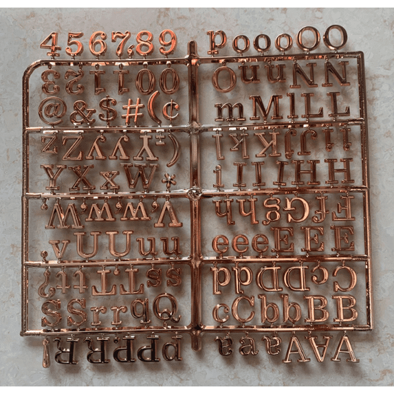 LOLIPPYY Plastic Alphabet & Symbol Letters for Felt DIY Message Boards, Changeable Felt Sign Accessories for Events, Home, Business, Holiday Decor Gold