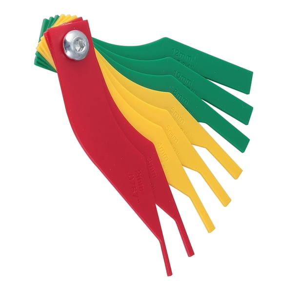 LOLIPPYY Plastic Brake Pad Measuring Ruler for Car Brake Lining Thickness Detection