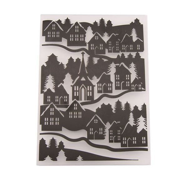 LOLIPPYY Plastic Bump Embossing Template Stencil Folder for Album Scrapbooking Paper Decor (EM066)