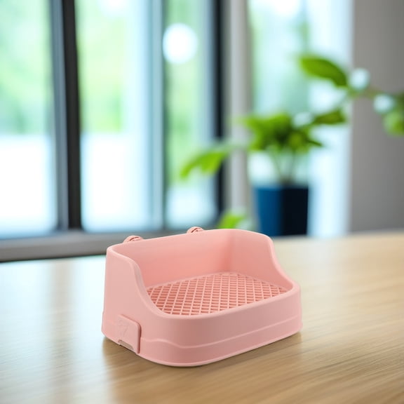 LOLIPPYY Plastic Bunny Litter Box Featuring Mesh Filter Base for Guinea Pig Cage Use