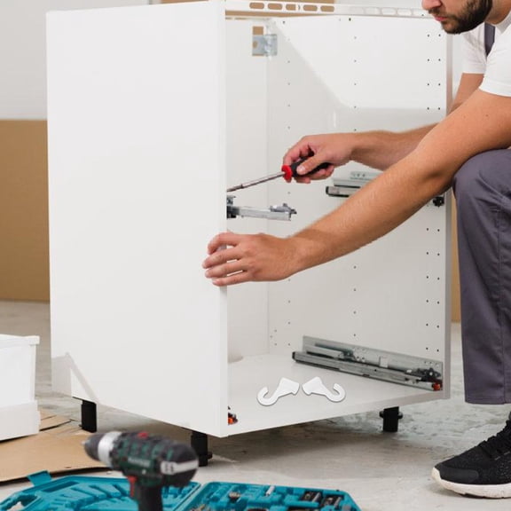 LOLIPPYY Plastic Closet Pole Bracket for Wardrobe Accessories White Sturdy Design Quick Installation High Loadbearing Hooks Size 6 Pcs