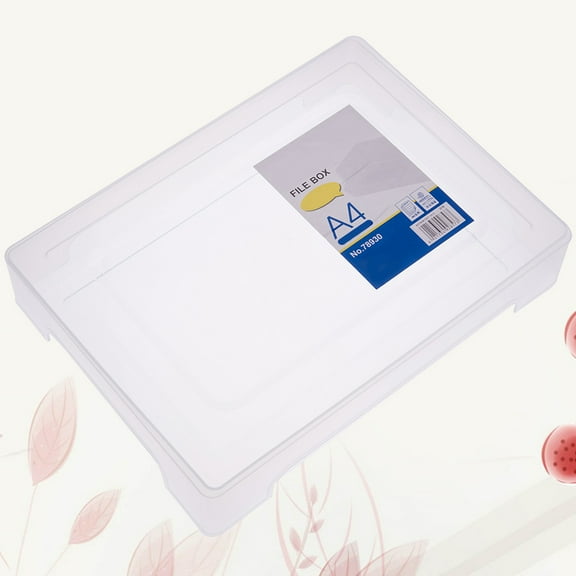 LOLIPPYY Plastic Document Organizer File Box Transparent PP Storage Box 1Pack