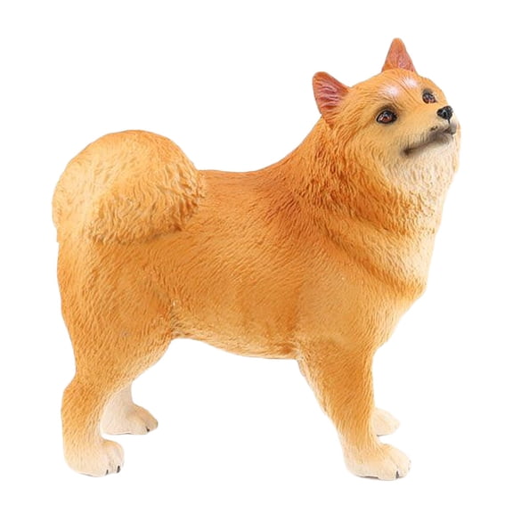 LOLIPPYY Realistic Yellow Plastic Dog Figurine 3.5 in Animal Model for Home Decor, Educational Use, Safe and Vivid Imaginative Play