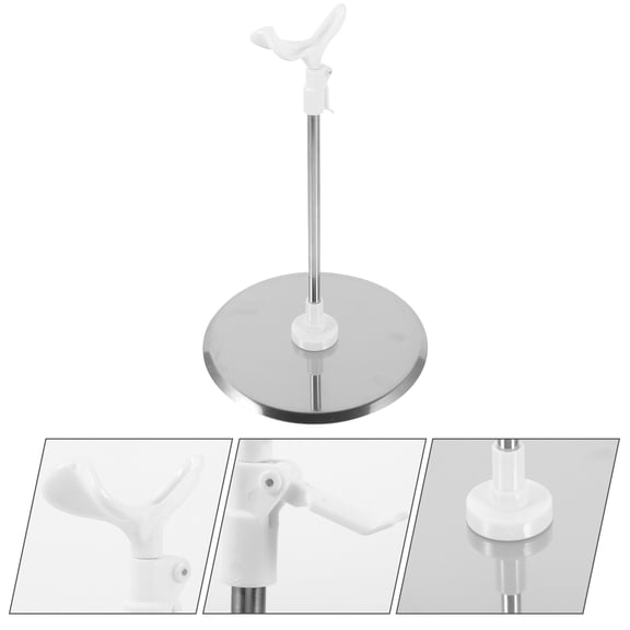 LOLIPPYY Plastic Doll Display Base Adjustable Height Doll Support Frame for Personal Collection 1 PCS