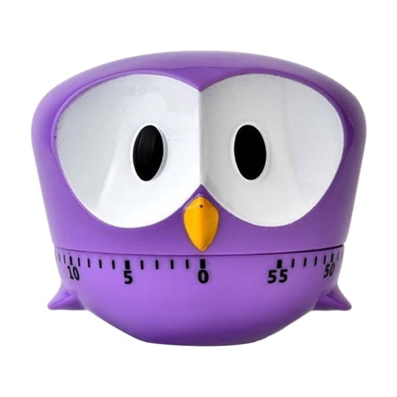 LOLIPPYY Plastic Household Kitchen Timer in Purple for Cooking and Time Management