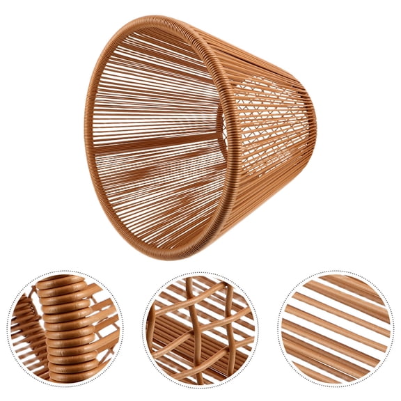 LOLIPPYY Plastic Laundry Basket Light Brown Woven Storage Box for Home Organization