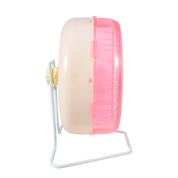LOLIPPYY Plastic Pink Pet Running Wheel for Squirrel Hedgehog with Easy Clean Design