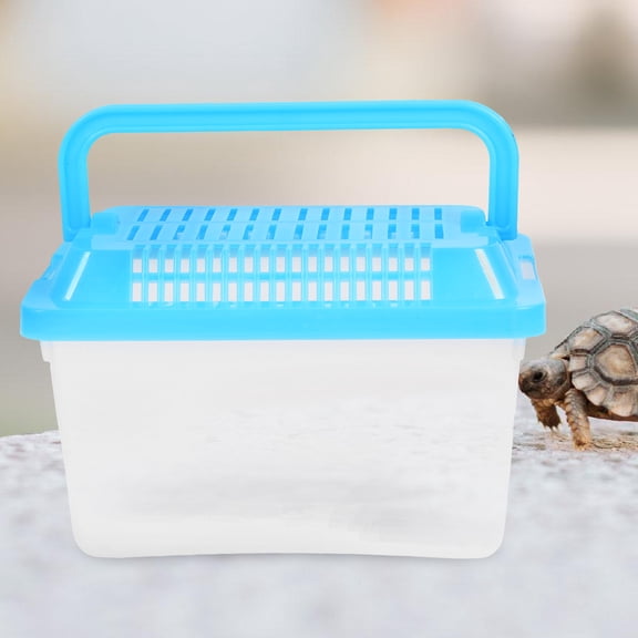 LOLIPPYY Plastic Portable Fish and Turtle Tank for Storage with Smooth Surface and Escape Proof Design