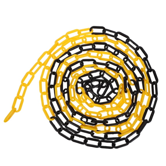 LOLIPPYY Plastic Safety Chain Barrier Black Weather Resistant for Construction and Parking Areas