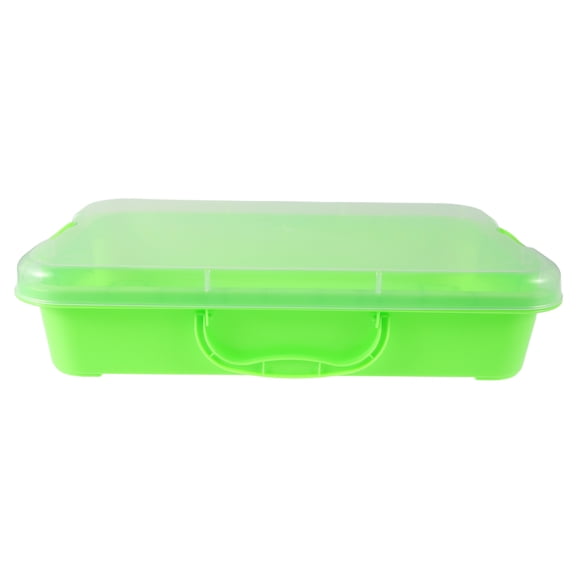 LOLIPPYY Plastic Sandbox with Integrated Storage and Space Molds for Indoor Outdoor Use