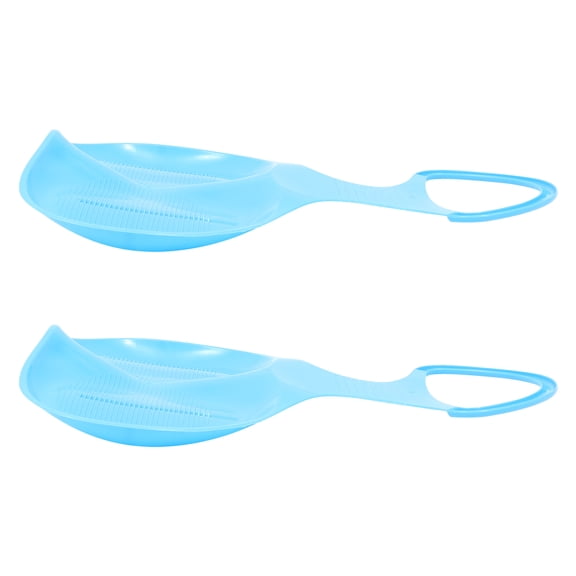 LOLIPPYY Plastic Snow Sled Blue Thickened Sand Sled Skiing 2Set