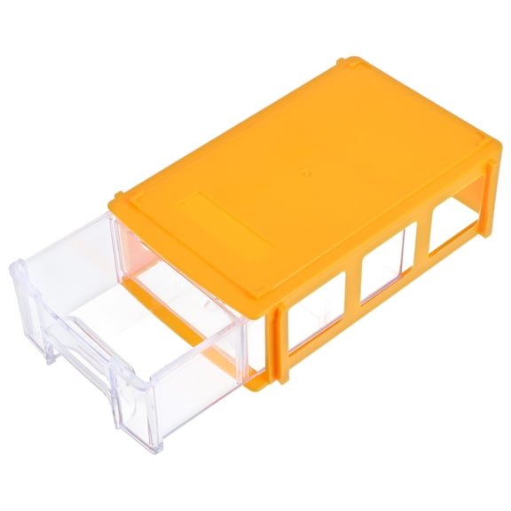 LOLIPPYY Plastic Storage Drawers Craft Storage Drawers Yellow Modular Use 1Pack