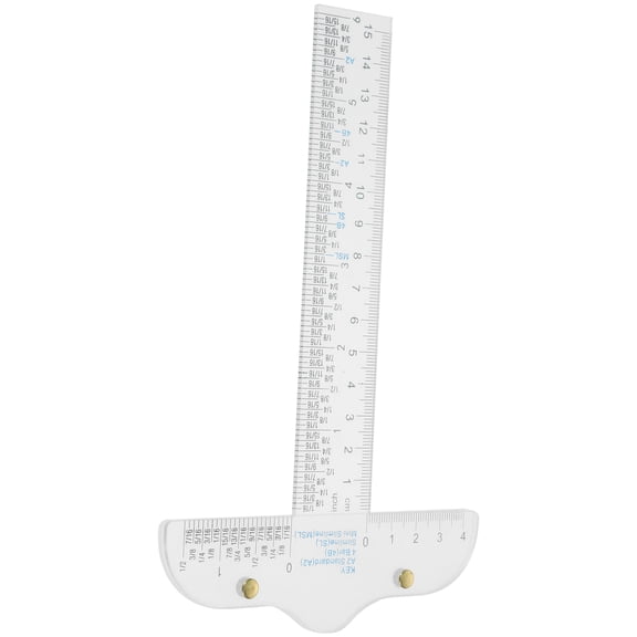 LOLIPPYY Plastic T Ruler Measuring Tool Clear Transparent Drafting Ruler for Artists and Architects