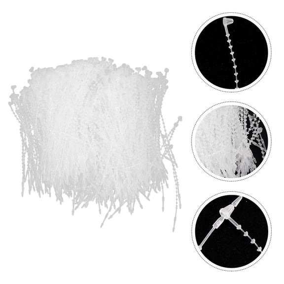 LOLIPPYY White Plastic T-Type Fasteners for Clothes, PP Material, Set of Multiple Tags for Garment Labeling