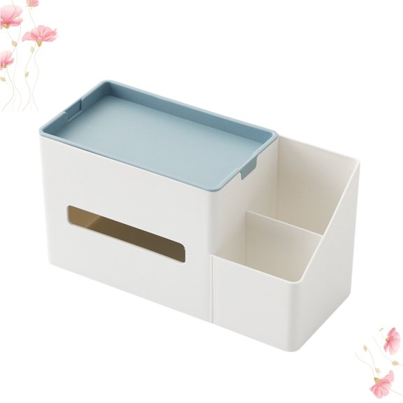 LOLIPPYY Plastic Tissue Box Desktop Organizer Multifunctional for Kitchen Dining Room 1Pcs