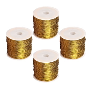 LOLIPPYY Plated Gold Twine String for Crafts and Ornament Packaging with Strong Elasticity
