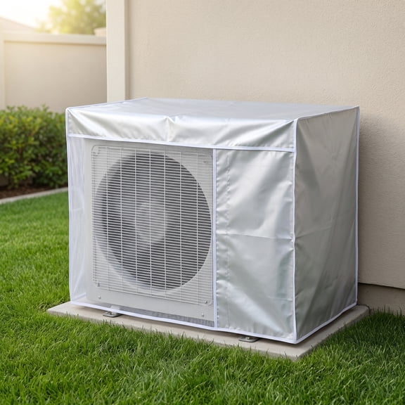LOLIPPYY Ac Unit Cover Lolippyy Plated Silver Dustproof Waterproof Sun Protection Outdoor