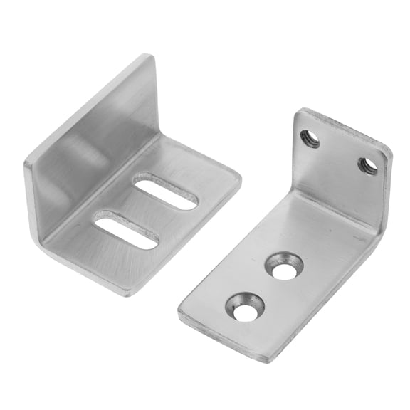 LOLIPPYY Plated Silver Adjustable Floor Guide Door Hardware for Sliding Barn Doors Ground Mount