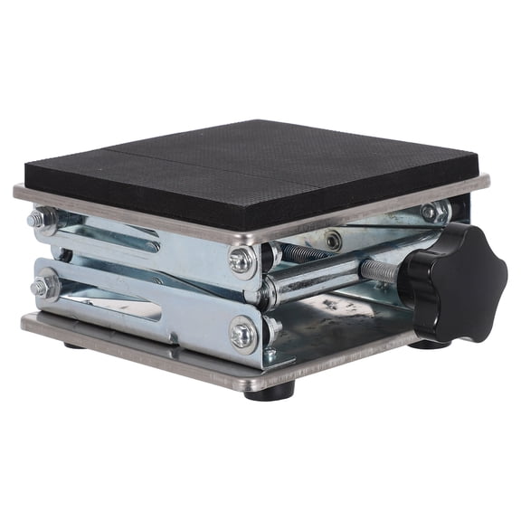 LOLIPPYY Plated Silver Adjustable Laboratory Scissor Jack Stand with Large Stable Platform for Research