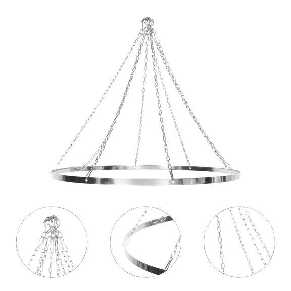 LOLIPPYY Plated Silver Ceiling Hanging Frame for Backdrop and Canopy with Robust Weight Capacity