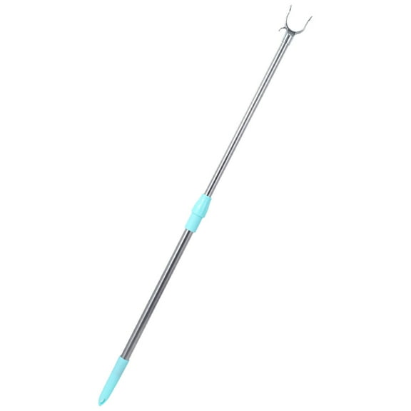 LOLIPPYY Plated Silver Clothes Drying Rod Telescoping Reach Pole for Wardrobe and Ceiling Hanging