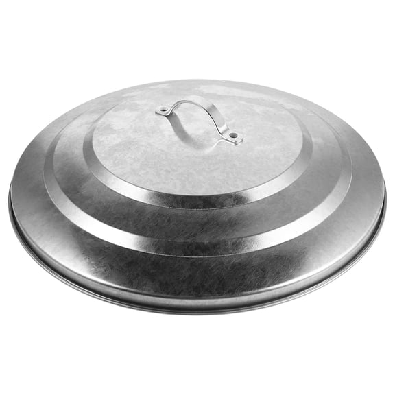 LOLIPPYY Plated Silver Iron Garbage Can Lid Replacement for Kitchen and Outdoor Trash Bins with Easy Handle