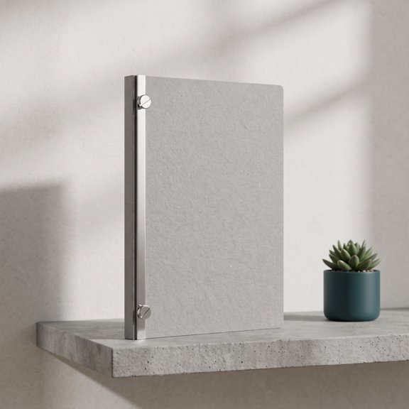 LOLIPPYY Metal A6 Planner Spine Bar with Plated for Refillable Notebook Covers and Organizers