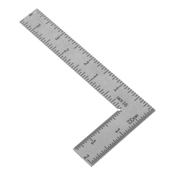 LOLIPPYY Plated Silver Metal Right Angle Measuring Ruler for Framing Drafting and Engineering Projects