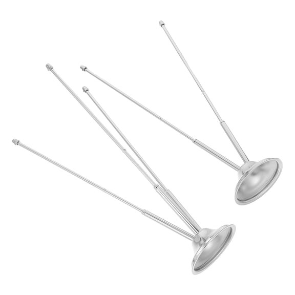 LOLIPPYY Plated Silver Metal Three Pole Desk Flag Stand Stable Base for Office and Event Use