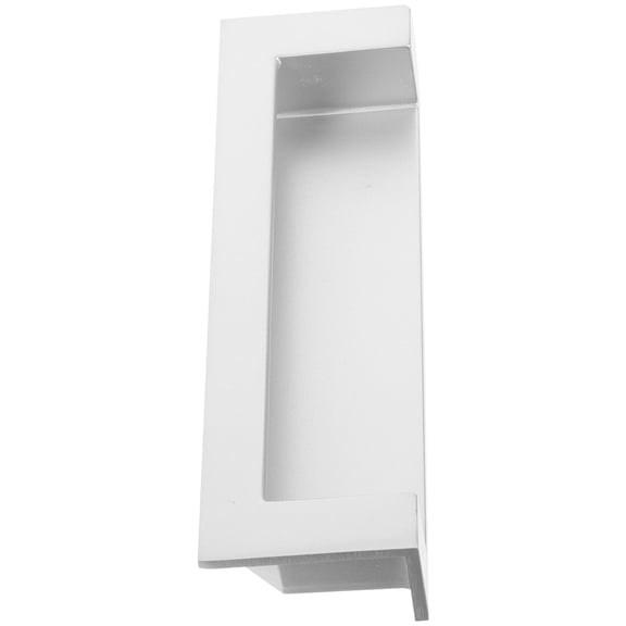 LOLIPPYY Plated Silver Recessed Door Handle for Cabinet Concealed Furniture Grip Smooth Rounded Design