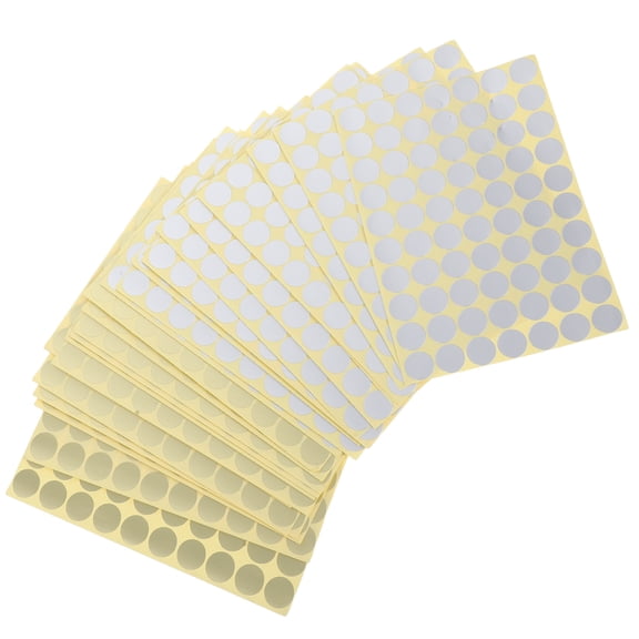 LOLIPPYY Plated Silver Round Stickers Safe Eco Friendly Adhesive Labels for Books and Document Marking