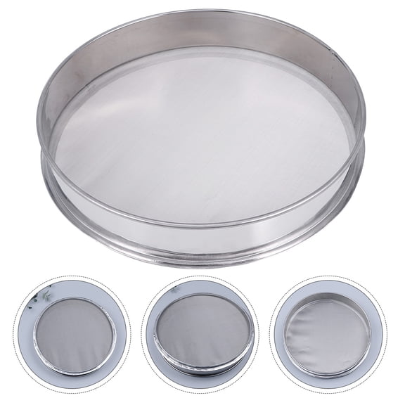LOLIPPYY Plated Silver Stainless Steel Fine Mesh Screen for Baking and Gardening Sifting with Portable Lightweight Design