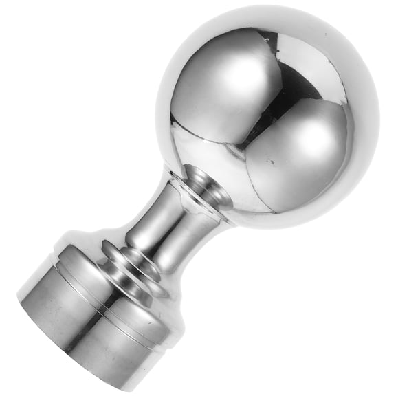 LOLIPPYY Plated Silver Stainless Steel Spherical Post Cap for Decorative Fence Deck and Handrails