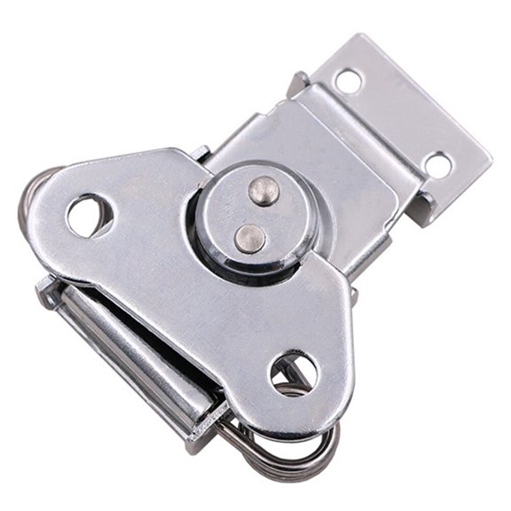 LOLIPPYY Plated Silver Stainless Steel Spring Loaded Latch Lock for Box Case Smooth Action