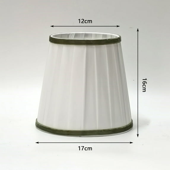 LOLIPPYY Pleated Fabric Lampshade for E27 Bulbs - Cloth Lamp Cover Replacement for Table and Bedside Lamps - 17x16x12cm Light Shade