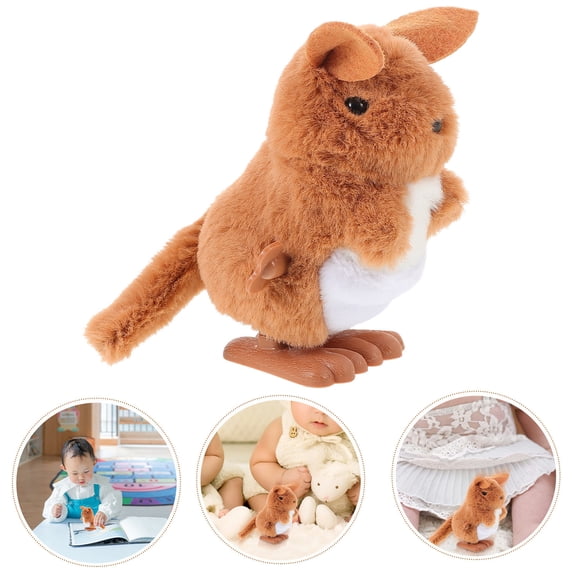 LOLIPPYY Plush Frog Wind-Up Animal Toy Light Brown For Babies Fine Craftsmanship At Party 1Pack