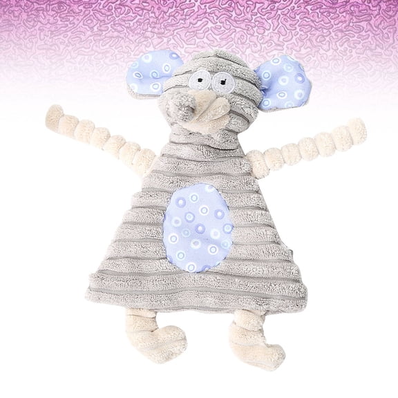 LOLIPPYY Plush Molar Dog Squeaky Toy with Cartoon Design for Fun and Educational Playtime at Home, Grey Color