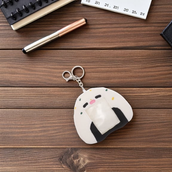 LOLIPPYY Plush Photo Card Case Badge Holder Soft Material Keychain for School Id Access