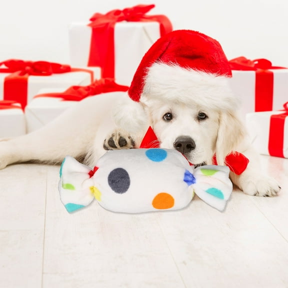 LOLIPPYY Plush Squeaky Dog Toy 2Pcs for Puppies Candy Shaped Chewing and Playtime