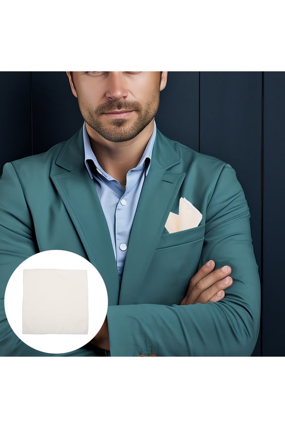 Pocket Square for Wedding Pocket Square Elegant Design Polyester 1Set for Wedding Attire