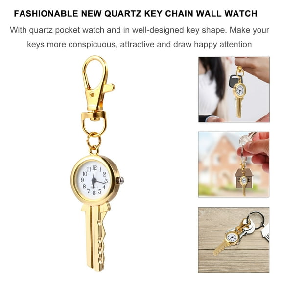 LOLIPPYY Retro Metal Pocket Watch Keychain with Clip, Stylish Key for Bags, Wallets, and Everyday Carry