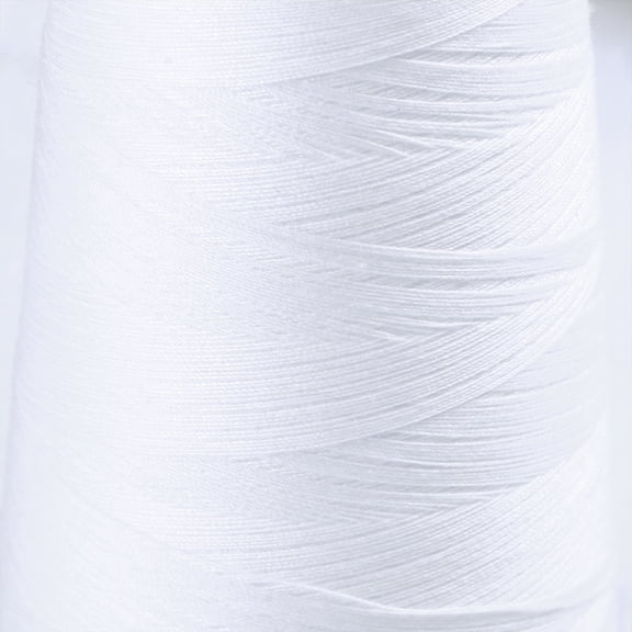 LOLIPPYY Polyester Covered White Sewing Thread Cone for Quilting Upholstery and Drapery
