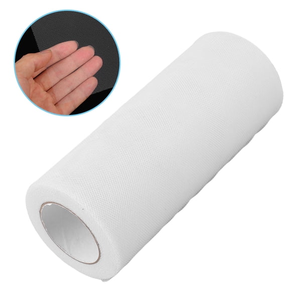 LOLIPPYY Polyester Tulle Fabric Rolls Tulle Fabric for Wedding Decorations White Dacron 1Pack