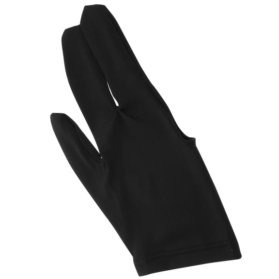 LOLIPPYY Pool Cue Glove Black Three Finger Design with Universal Fit for Enhanced Grip and Flexibility