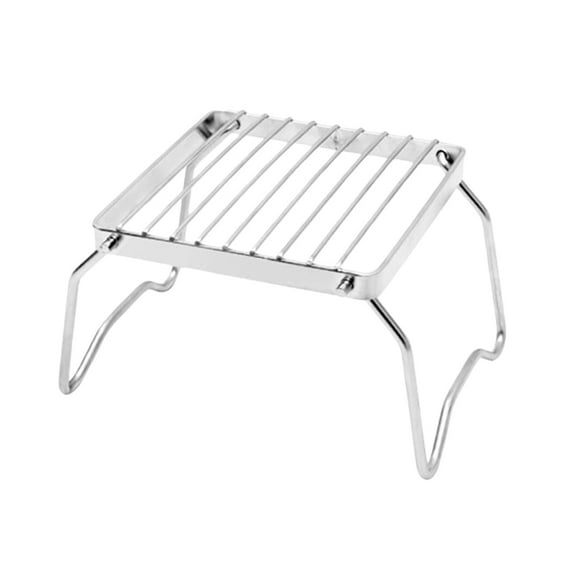 LOLIPPYY Mini Portable Stainless Steel Folding Barbecue Grill, Pocket BBQ Tools and Accessories for Camping and Park Use (17x15.5x9.5cm)