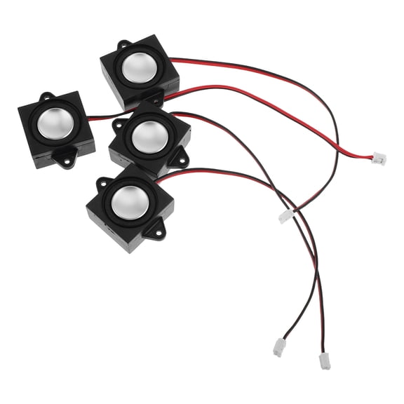 LOLIPPYY Portable Black Monitor Speakers for Home Use with Clear Sound and Multiple Connectivity Options, ABS Material, 4pcs