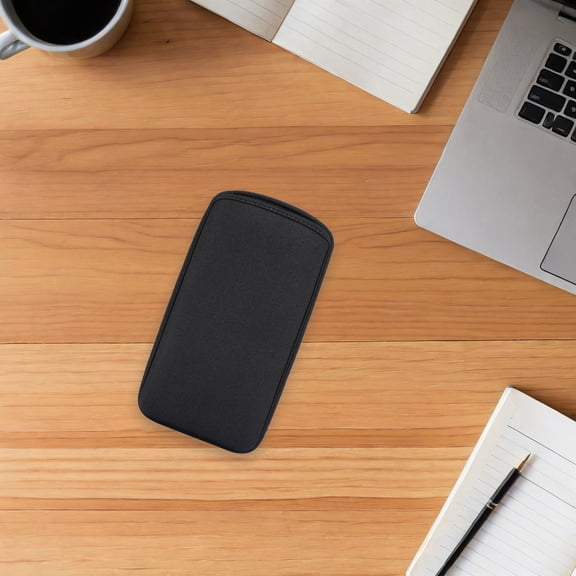 LOLIPPYY Portable Black Phone Bag with Scratch Resistant Shockproof Fabric for Phone Protection