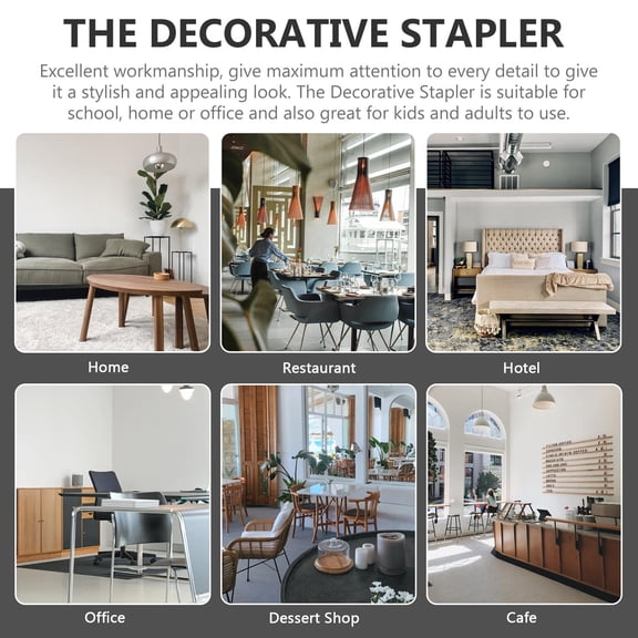 LOLIPPYY Portable Blue Small Office Stapler Handmade Durable Plastic Stainless Steel